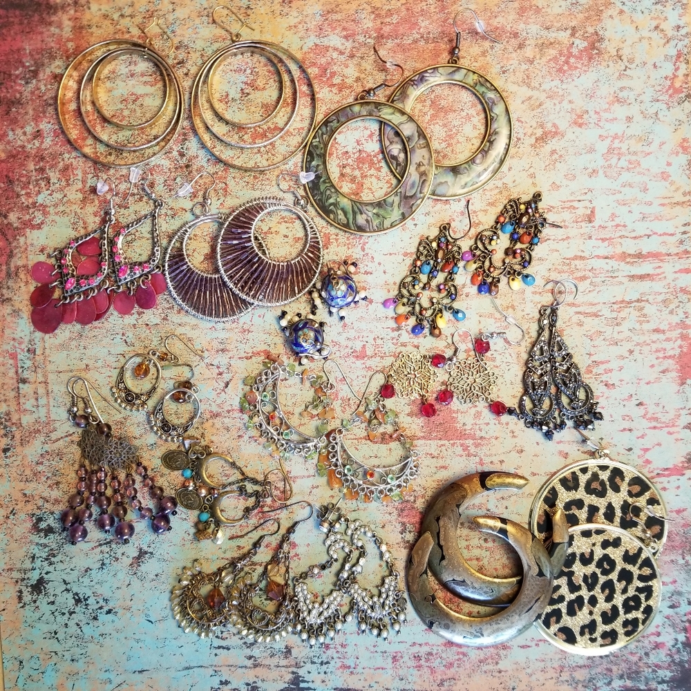 Boho Hippie Earring Lot
